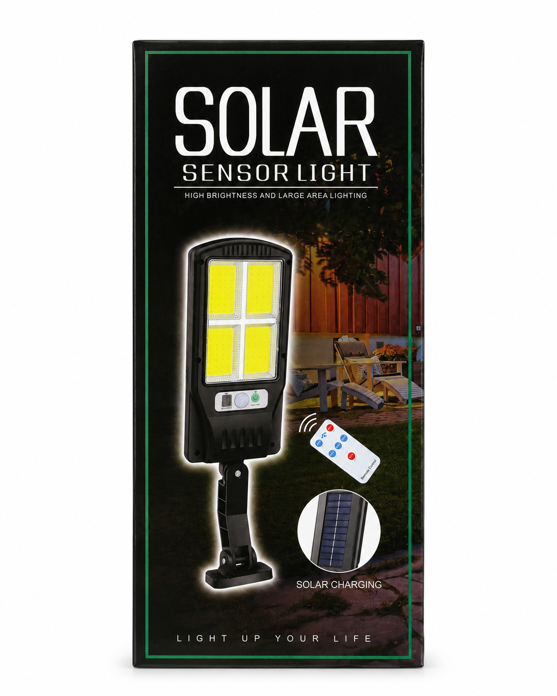 lampă solară LED cu senzor de mișcare și telecomandă