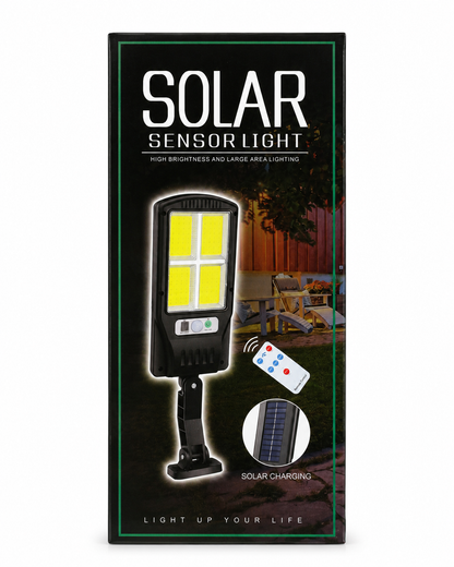 lampă solară LED cu senzor de mișcare și telecomandă