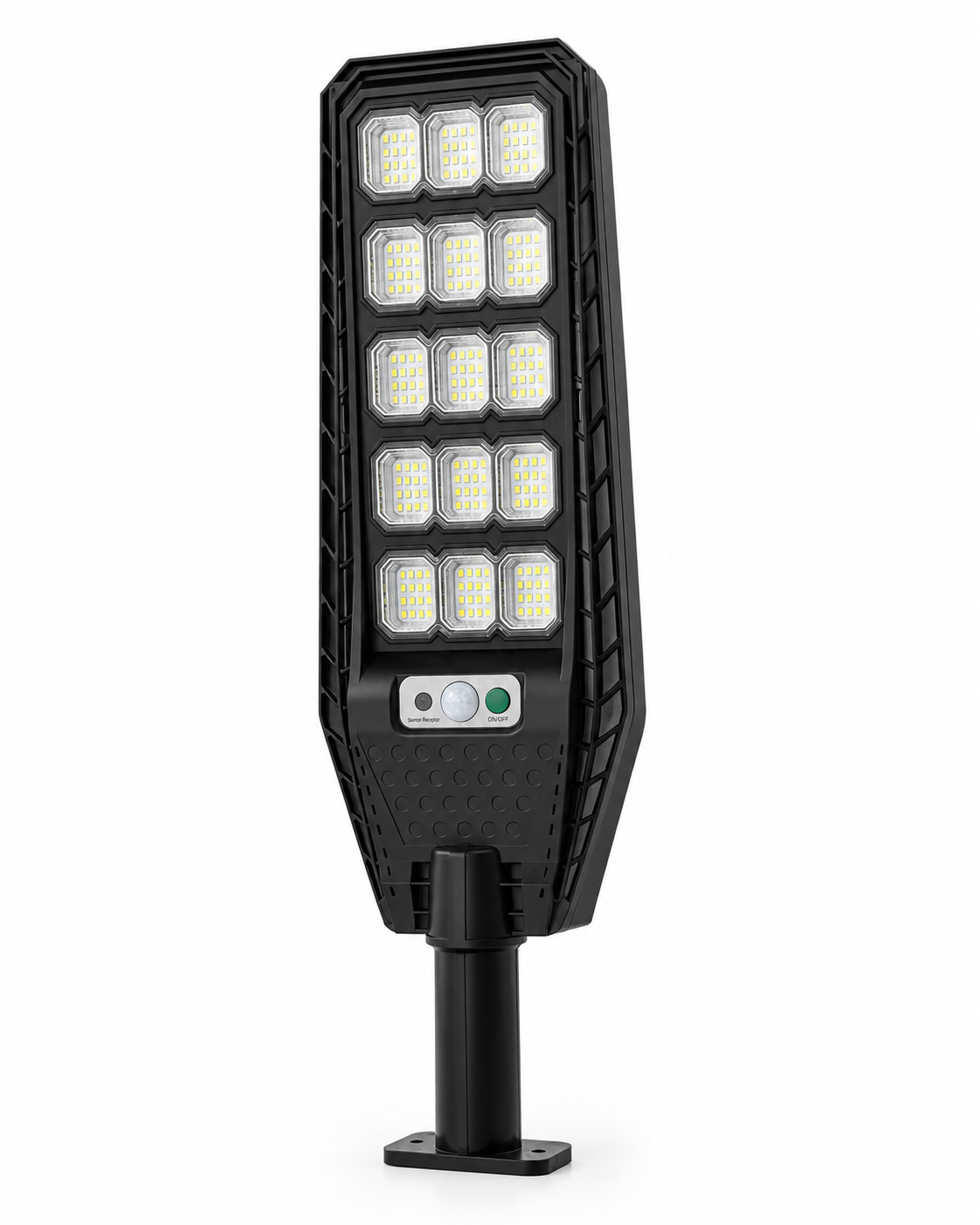 Lampă Stradală Solară LED Exterior cu Senzor de Mișcare și Panou Solar Integrat