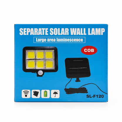 Lampă Solară de Perete cu Senzor de Mișcare și Panou Separat