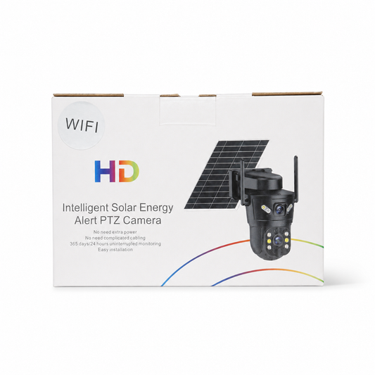 Cameră de Supraveghere Solară WiFi PTZ – Intelligent Solar Energy Alert Camera