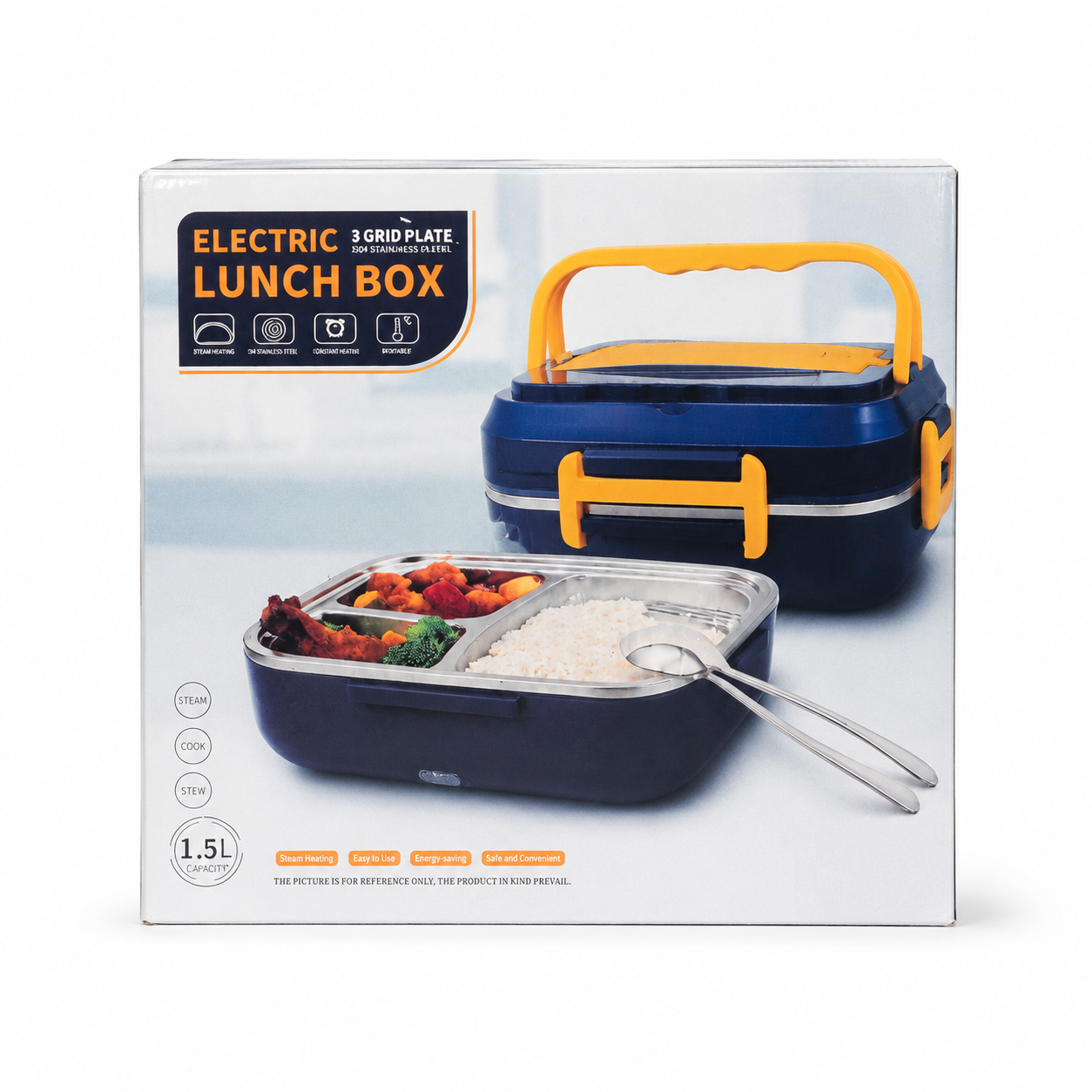 Caserolă Electrică pentru Mâncare 1.5L – Lunch Box cu Încălzire
