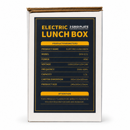 Caserolă Electrică pentru Mâncare 1.5L – Lunch Box cu Încălzire